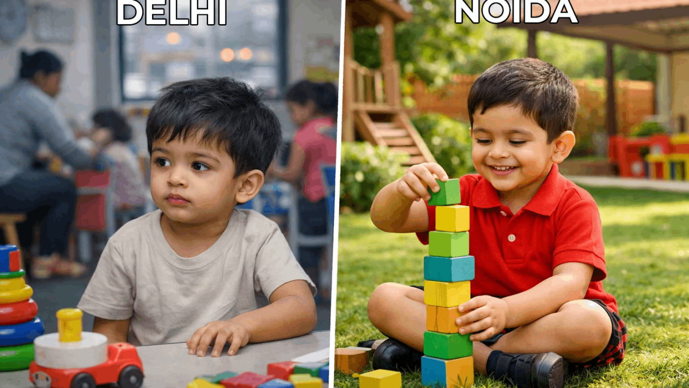 Delhi parents prefer daycare in Noida