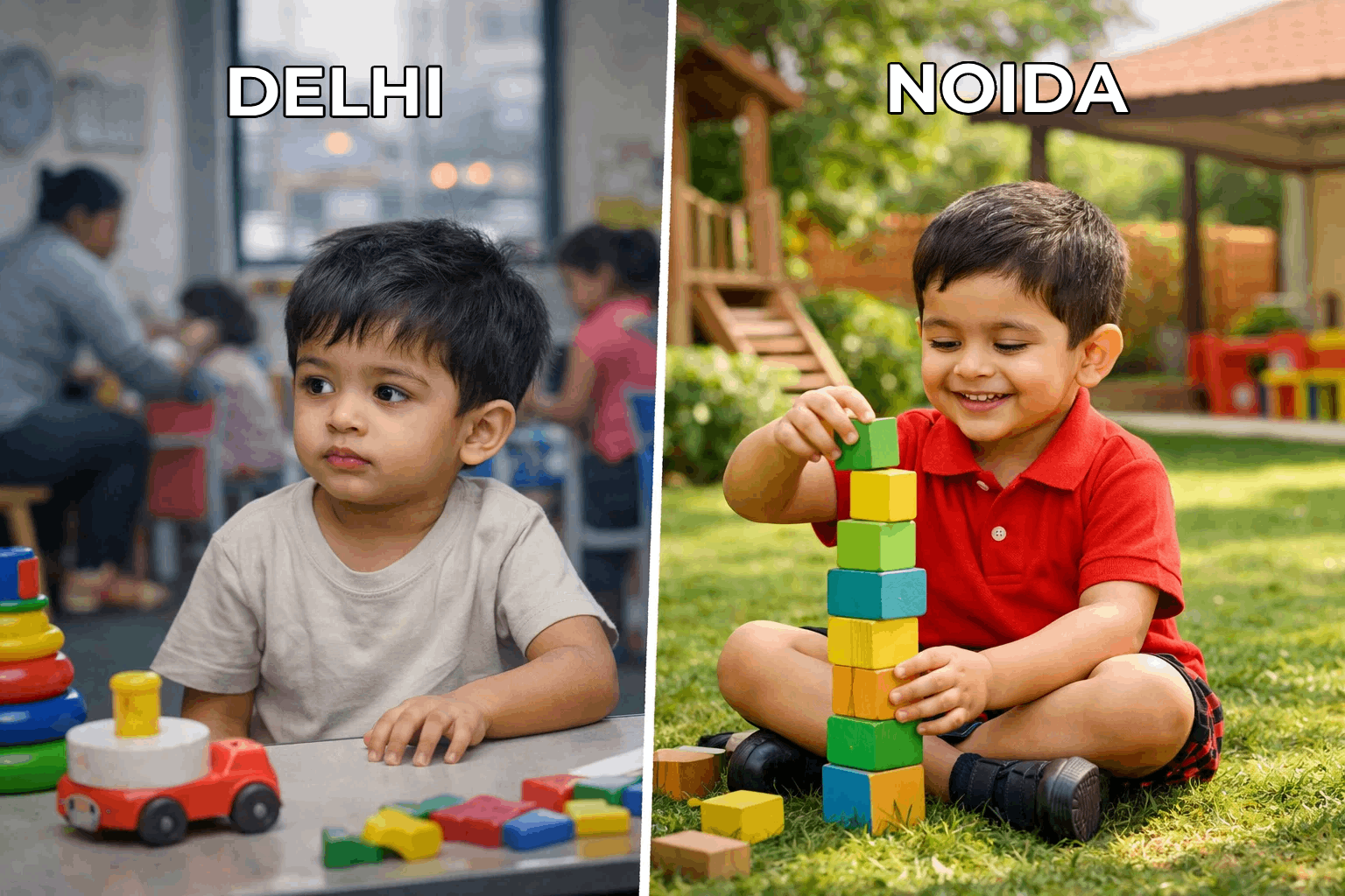 Delhi parents prefer daycare in Noida